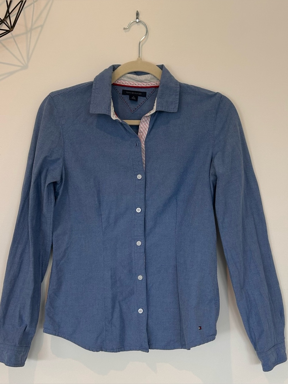 Tommy Hilfiger Blue Chambray Button Down Shirt - XS